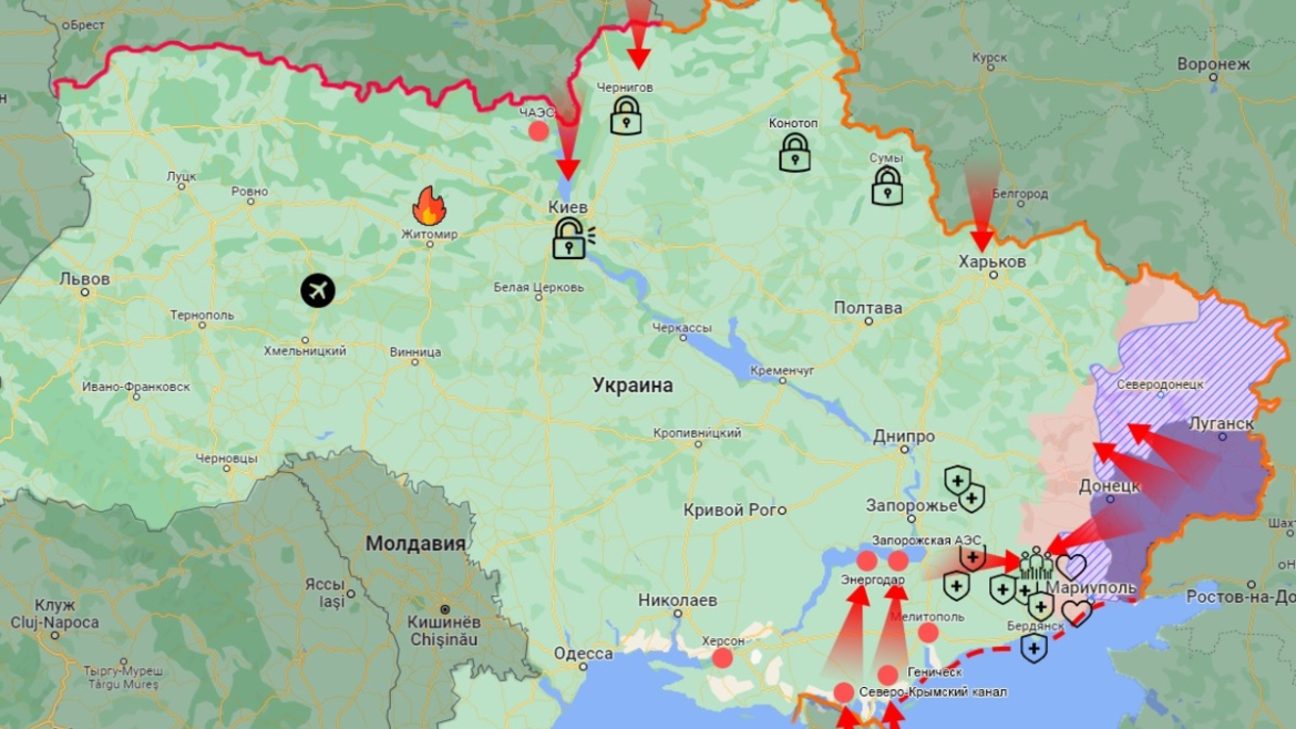 Карта украины сегодня 26 февраля